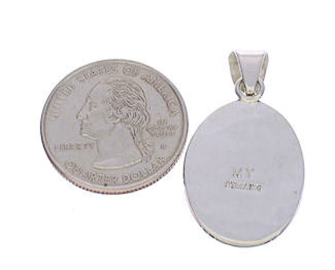 Southwestern Multicolor Inlay Silver Jewelry Pendant PX29575